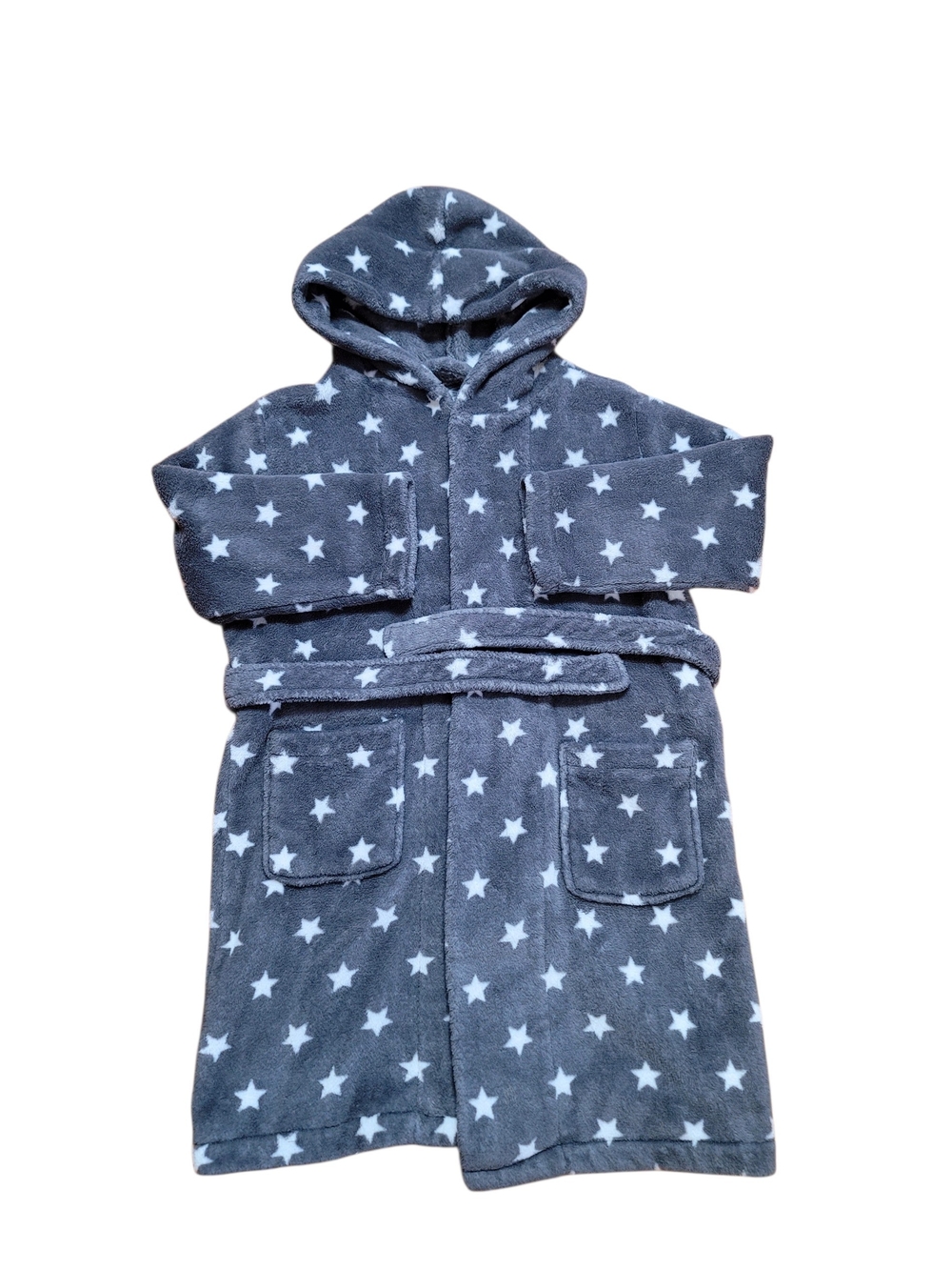 Pottery Barn Kids Star Hooded Fleece Robe 4-6